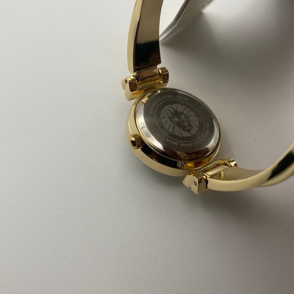 Ladies Anne Klein AK-1868GBST Gold Tone Crystal Bezel Watch and Bracelet NIB main image 10